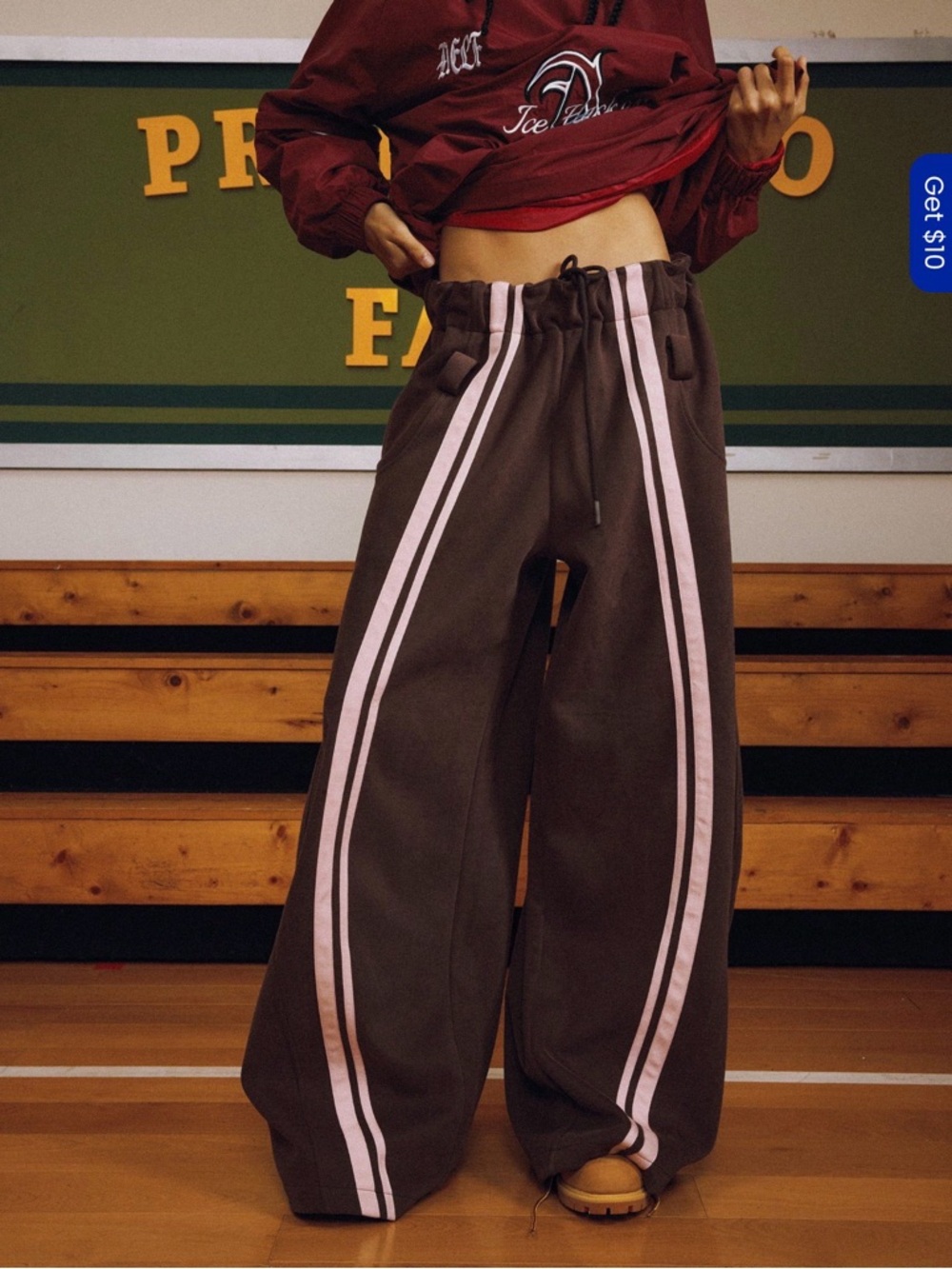 AELFRIC EDEN STRIPE SUPER BAGGY BARREL SWEATPANTS